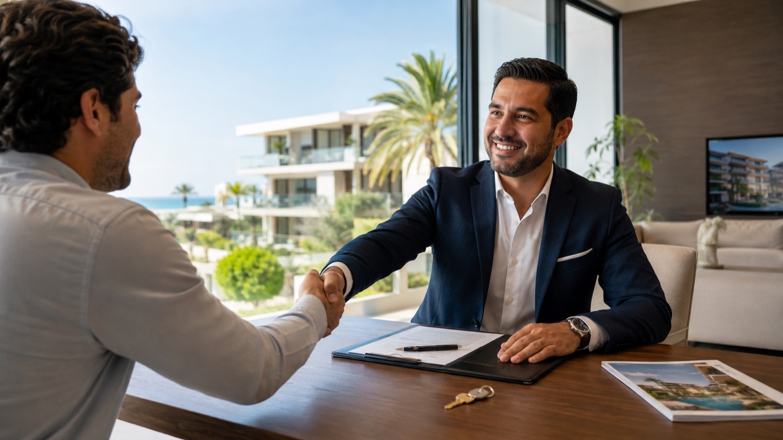 Halli atendiendo prospectos inmobiliarios por WhatsApp y llamadas mientras el agente cierra
